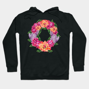 I Love Cacti and Succulents Wreath Hoodie